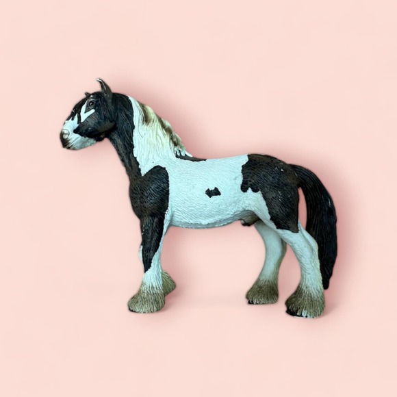 Schleich 2007 Tinker Stallion Brown White Clydesdale Gypsy Draft Horse - Picture 1 of 1